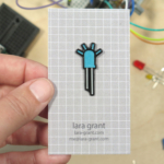 LED (Light Emitting Diode) Enamel Pin - Blue Glow-in-the-Dark - Image 2
