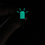 LED (Light Emitting Diode) Enamel Pin - Blue Glow-in-the-Dark - Image 4