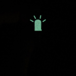 LED (Light Emitting Diode) Enamel Pin - Pink Glow-in-the-Dark - Image 4