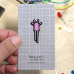 LED (Light Emitting Diode) Enamel Pin - Pink Glow-in-the-Dark - Image 2
